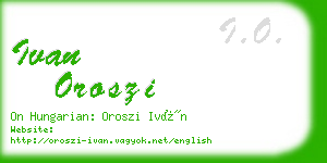 ivan oroszi business card
